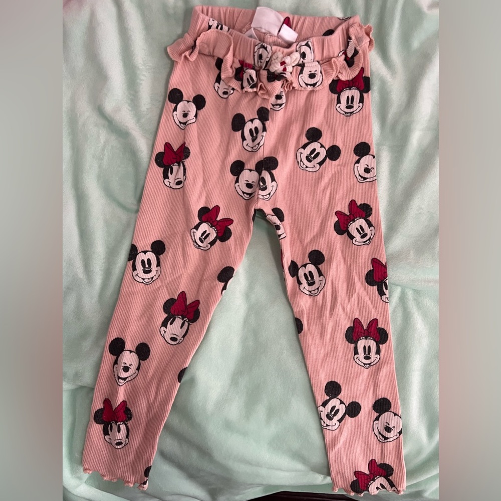 Zara toddler Minnie and Mickey Mouse leggings